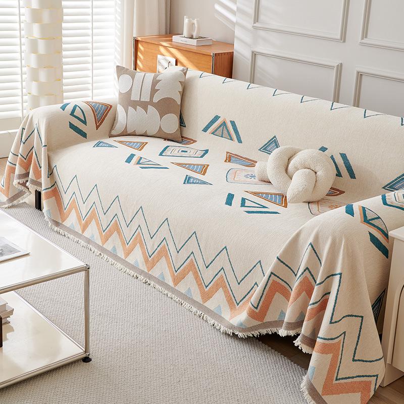Chenille Sofa Towel for All Seasons, Full Cover Sofa Blanket, Anti-cat Scratch Sofa Cover, Simple Modern Sofa Cover Cloth