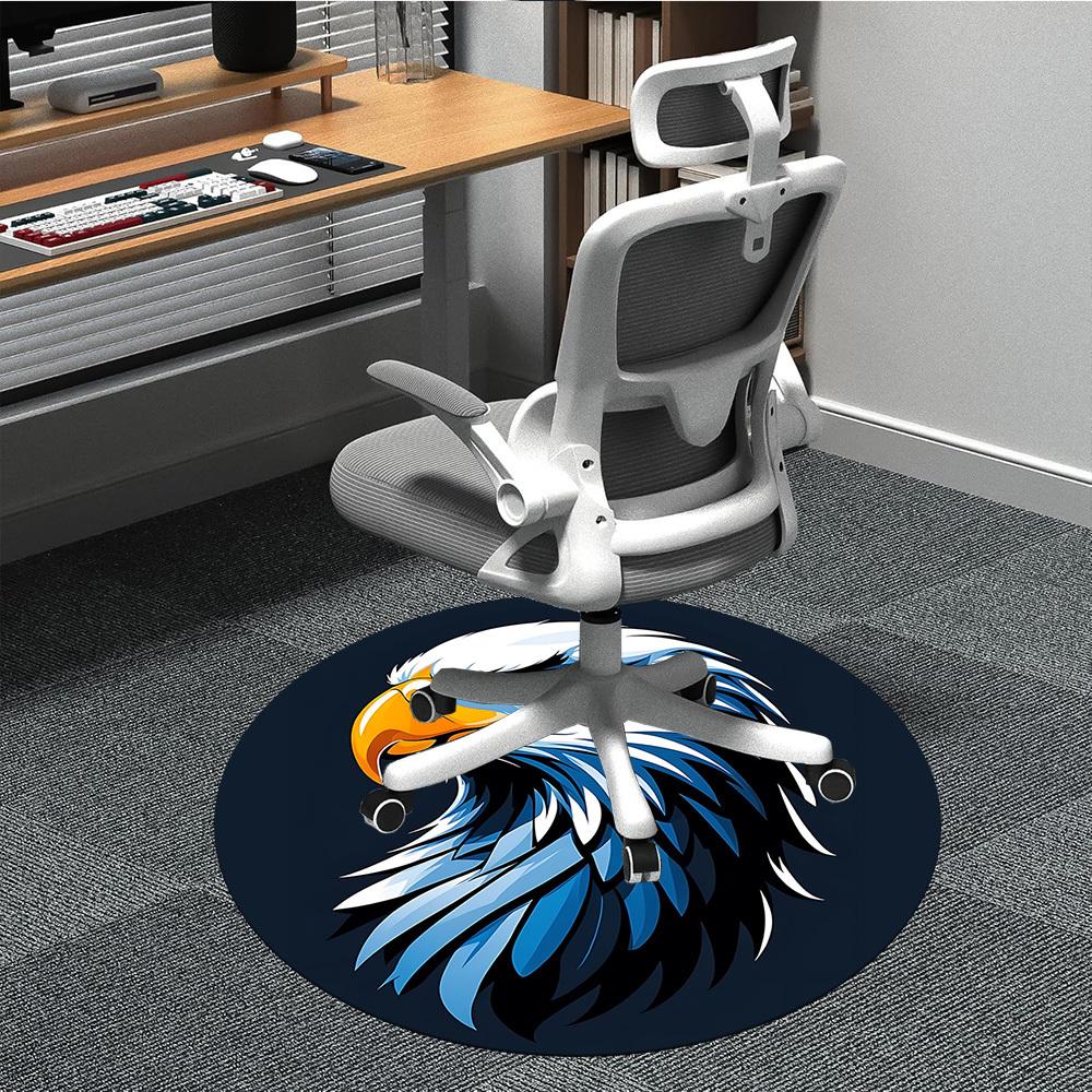 1pc Eagle Emblem Office Round Area Rug, Under Office Chairs Bedroom Living Room Home Decor, Room Deco