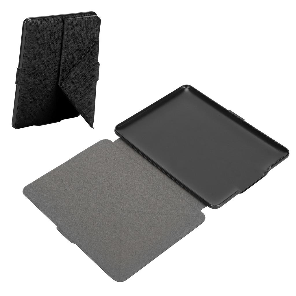 Protective Case Deformed Cross Pattern EBook Reader PU Leather Cover for Kindle Paperwhite1 2 3(Black )