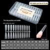Ultra-Thin Frosted Nail Stickers: Full & Half Styles, Traceless, Extra Long, No Grinding Needed