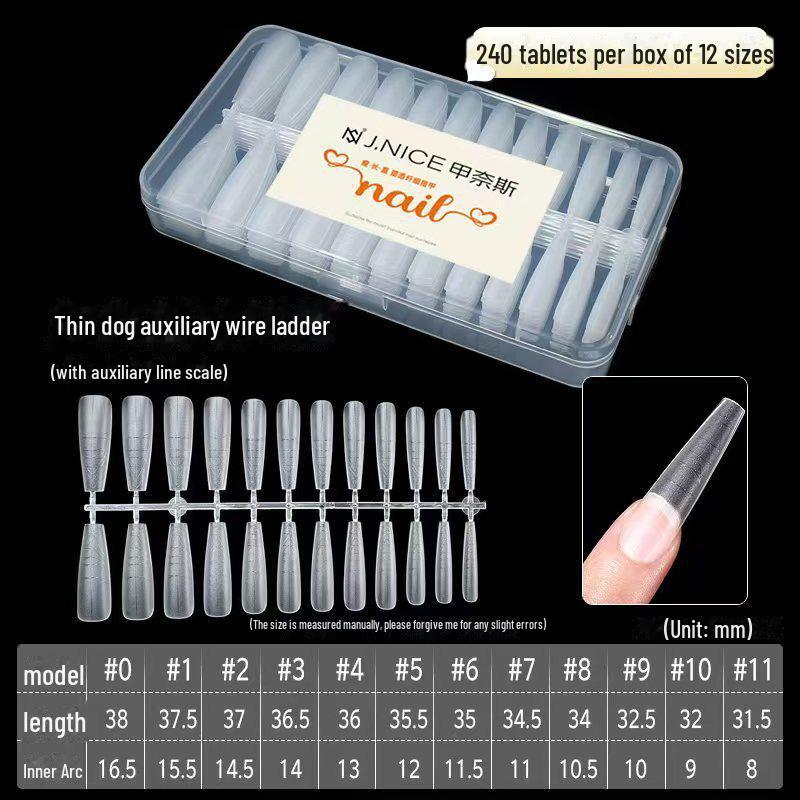 Ultra-Thin Frosted Nail Stickers: Full & Half Styles, Traceless, Extra Long, No Grinding Needed