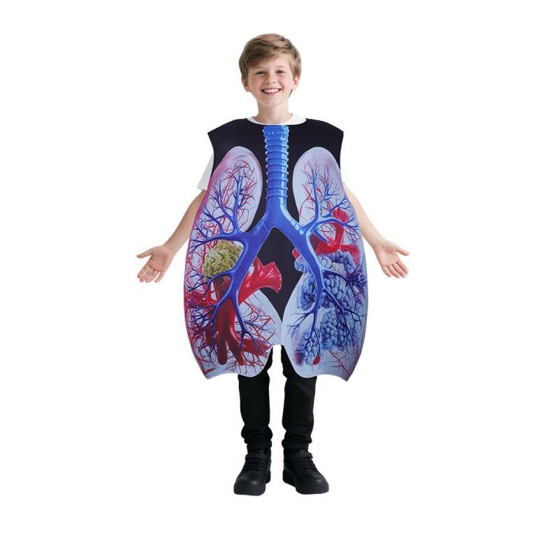 Game Character Lung Cosplay Costume With Digital Print For Halloween And Stage Performances