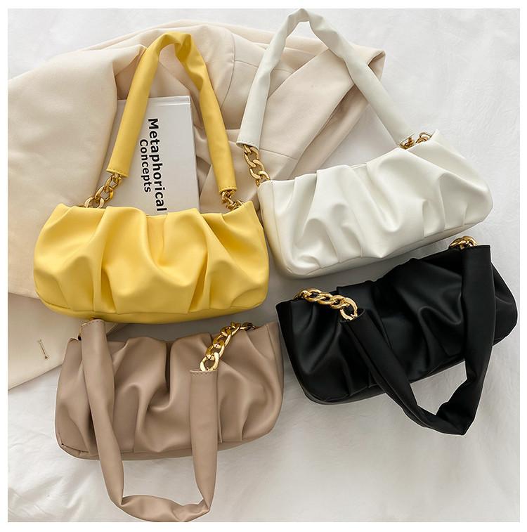 Chic Pu Street Style Shoulder Bag 2024 New Summer Fashion Handbag Cloud Bag