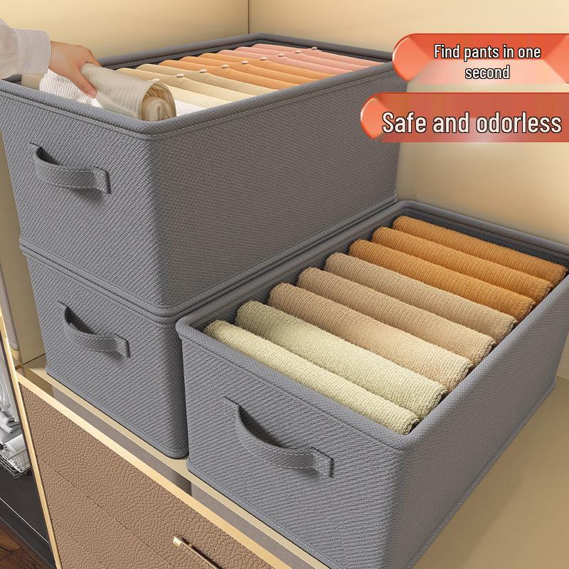 Pure Gray Drawer-Type Storage Box for Clothes, Pants, and Toys - Multi-functional, Layer-Free Organizer for Dormitories