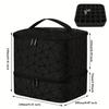 Nail Polish Organizer Box, Double-layer Nail Art Tool and Nail Dryer Box, Nail Polish Portable Box with Dividers