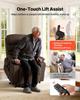 Power Lift Recliner Chair, Dual Motor, Medium Electric Lift Chair with Heat and Massage for Elderly, Infinite Position Adjustment, Chenille Fabric,