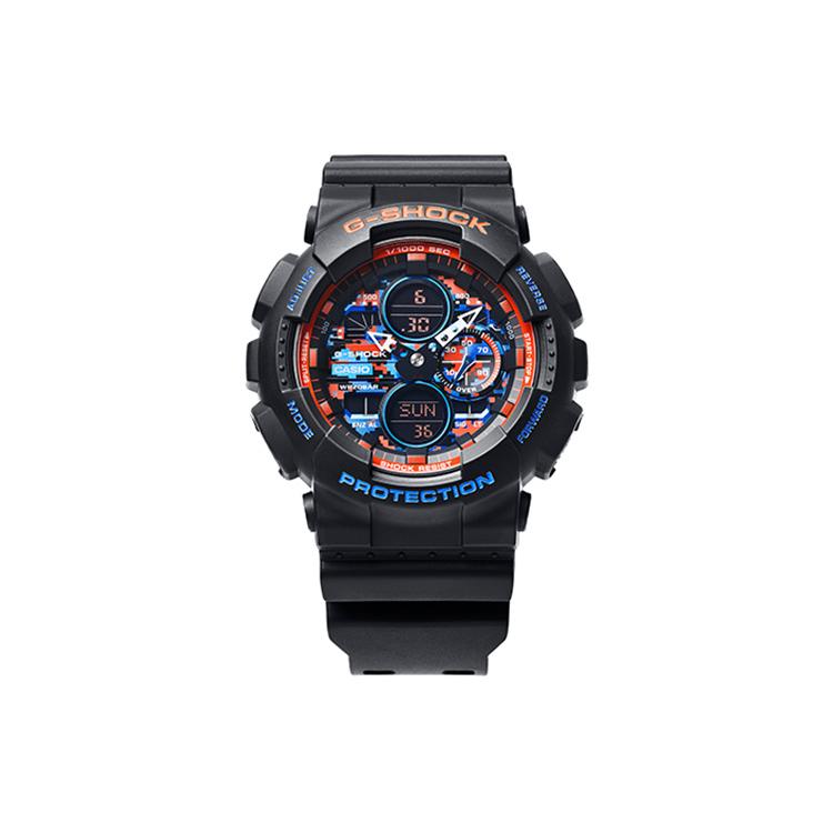 

CASIO Men Liquid Crystal/Analog Dual Display Series Watch GA-140CT-1APR Red/Blue/Black Dial
