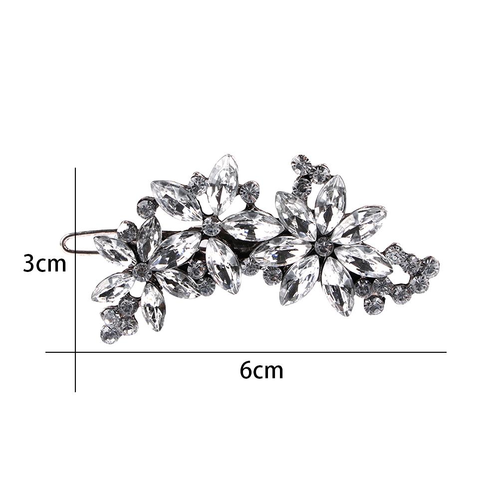 Cute 1Pcs Bride's Accessories Women's Rhinestone Crystal Jewelry Flower Hair Clip