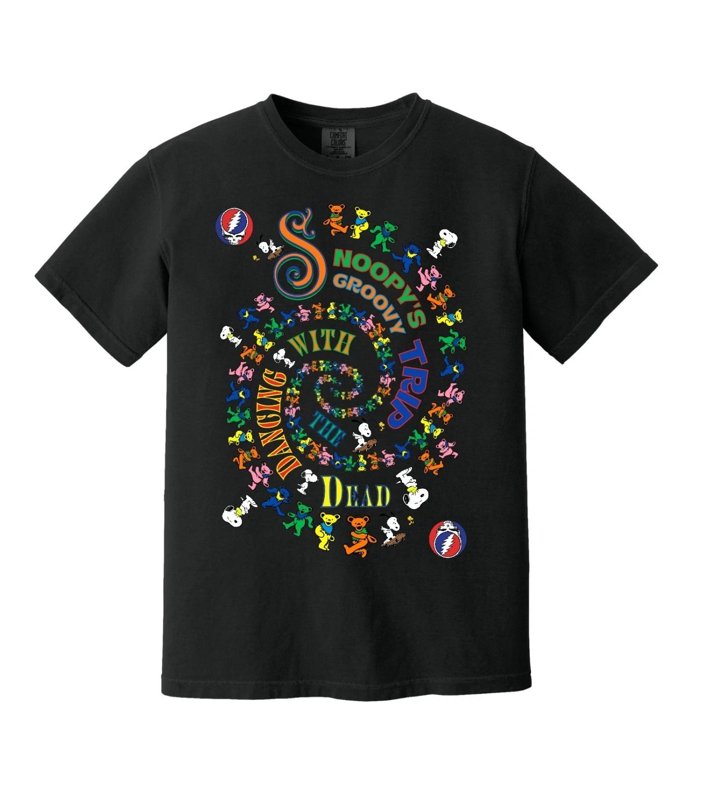Snoopy s Groovy Trip with the Dead T-Shirt Grateful Dead Dancing Bear Peanuts 110
