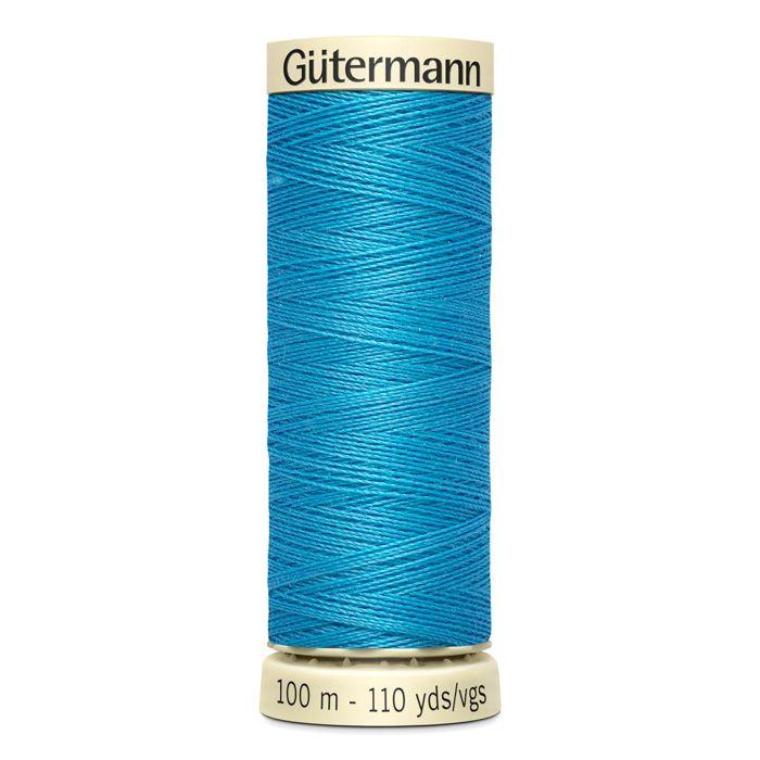 Lot de 5 bobines 100m Fil 100% polyester Gutermann Ref 788988 - Att 197 - bleu piscine