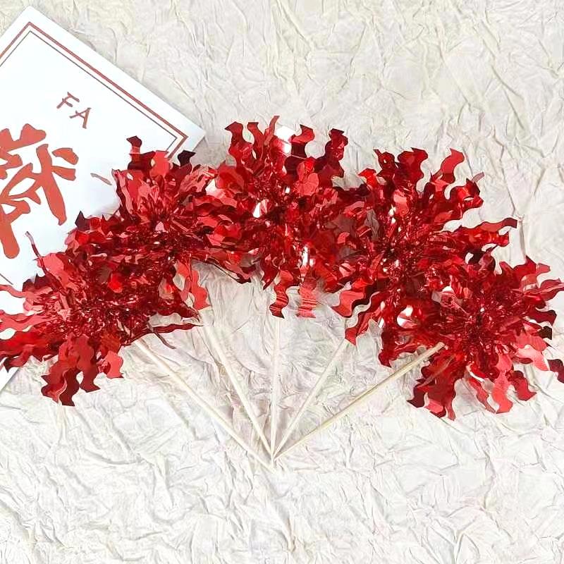 5/20Pcs Glitter Tassels Cake Topper Snowflake Ball Shape Cupcake Toppers for Christmas Birthday Party Baby Shower Cake Decor