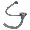 Double Bowl Kitchen Sink Drain Pipe Kit Leak Proof Anti Blocking UV Resistant Long Lifespan for Outdoor Patio Kitchen Sinks