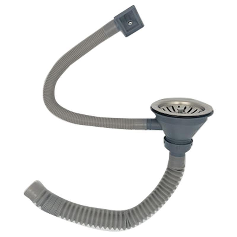 Double Bowl Kitchen Sink Drain Pipe Kit Leak Proof Anti Blocking UV Resistant Long Lifespan for Outdoor Patio Kitchen Sinks