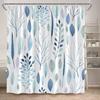 Floral Shower Curtains Garden Watercolour Flowers Plant Leaves Modern Minimalist Bath Curtain Polyester Fabric Bathroom Decor