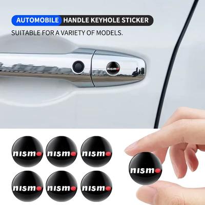 Car Door Lock Keyhole Sticker Auto Key Sticker Emblem For Nismos Tiida Teana Skyline Juke X-trail Almera Qashqai Goods