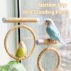 Linen Rope Bird Toy Swing Set Suction Cup Bird Claw Beak Grinding Bar  Climbing Exercise