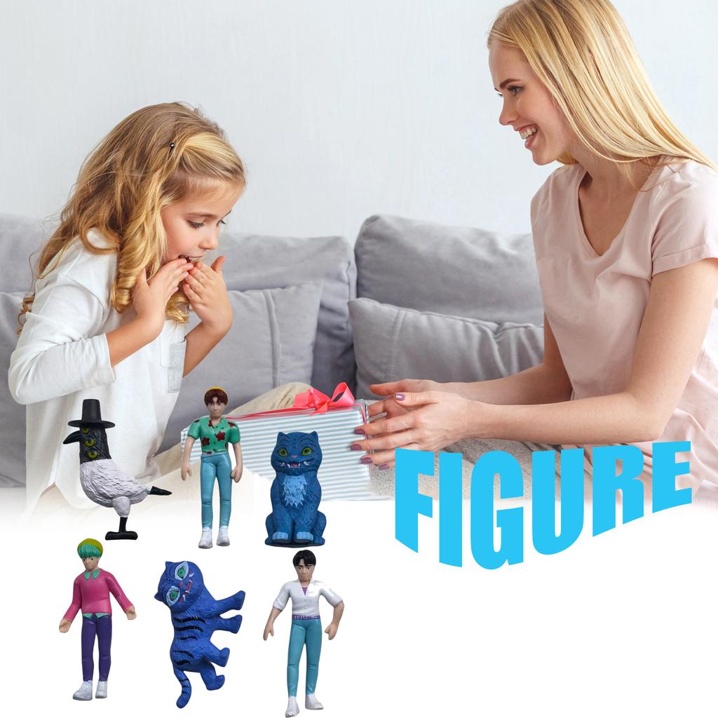 Non-movable Doll Collection Version Scale Doll Desktop Ornaments With One Accessory