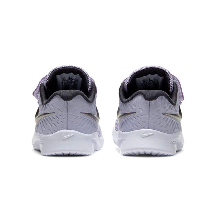 Nike Star Runner 2 Hook and Loop Slip Resistant Abrasion Resistant Low Top Casual Running Shoes Light Purple Silver AT1803-502