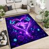 1PC Custom Name Butterflies Heart Theme Floor Mat Ideal for Living Room, Game Rooms, Office, Bedroom,Floor Mat Playful Design