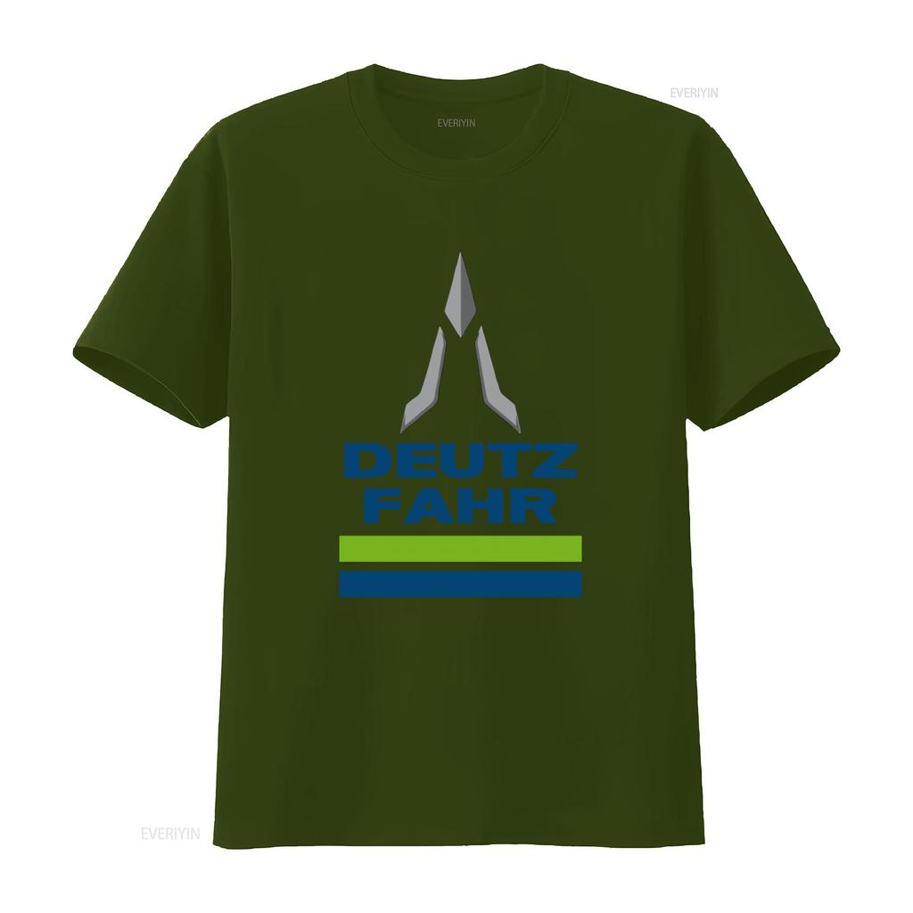 Deutz Fahr Logo Print T-Shirt für Herren Stilvoll und Bequem vintage Gewaschen Grafik Leicht Unisex Vielseitig homme Lässig