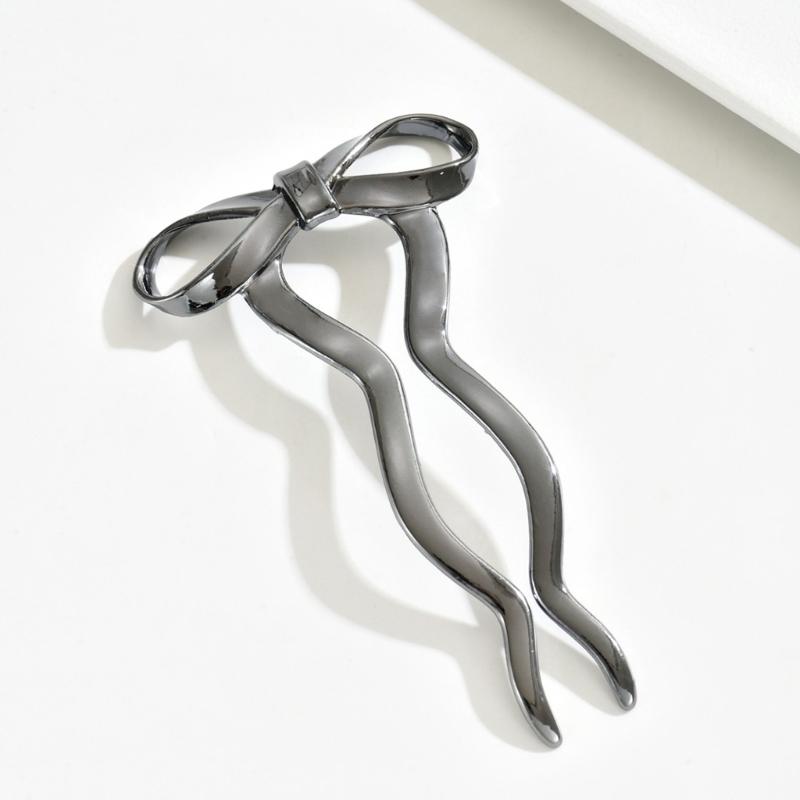 Large Shape Hair Pin Women Bows Styles Hair Sticks Vintage Stylish Hair Bun for Modern Outfits