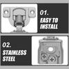 1Set American Style Cabinet Hinge Stainless Steel Kitchen Full Overlay Soft Close Buffering Concealed Door Hinge Replacement
