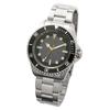 Solar Metal Watch SM22110-SSBKGD 10 ATM Water Resistant Black & Gold Stainless Steel Band