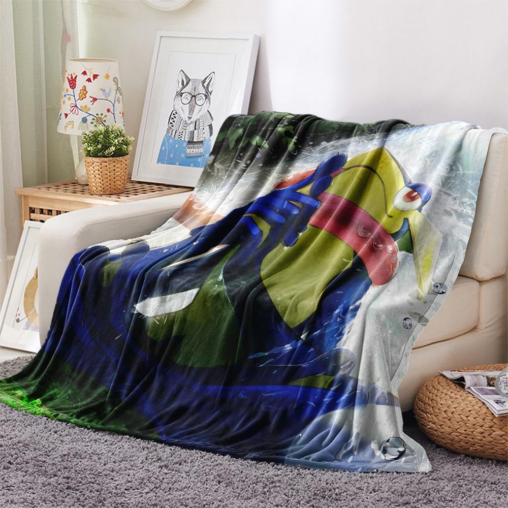Mugen the Frog  Print Flannel Blanket, High quality Comfortable for All Seasons, Home Decor, Warmth and Comfort