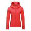 Waist-Tight Thin Yoga Wear Fall and Winter Running Jacket Workout Top Silm Hooded Cardigan Sweater Female Fleece-lined Thickened