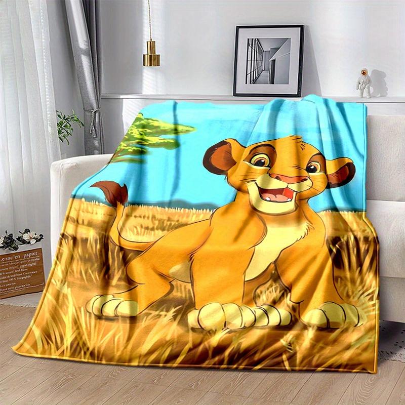 1pc. Cartoon Lion King Blanket, Soft and Warm Home Decor for All Seasons, Perfect Gift for Friends and Family, Seasonal Throw Blankets for Couch, Bed,