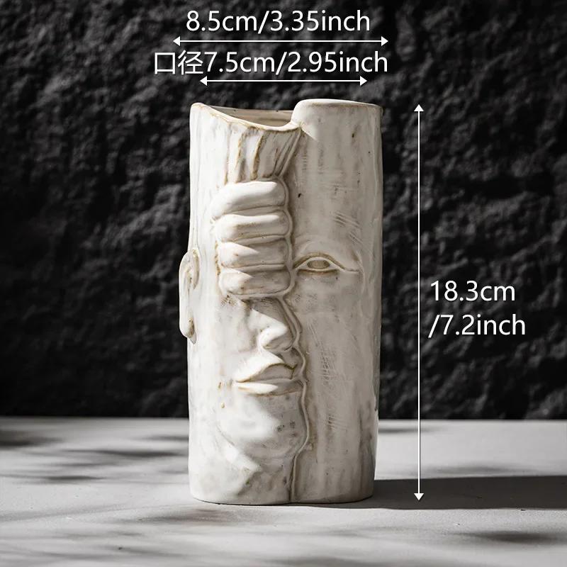 

Керамическая ретро-ваза с сухоцветами Керамическая уникальная ретро-богемная декоративная домашняя декорация в стиле настольной эстетики