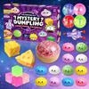 Calendario dell'Avvento Squishy Ravioli Scatola a Sorpresa Antistress Morbido Fidget Slow Rise Calendario Conto alla Rovescia 24 Giorni Regali Festa di Natale