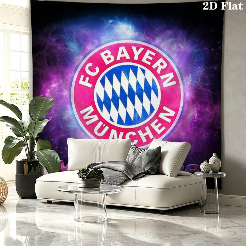FC Bayern Munchen Custom Name Wall Tapestry Aesthetic Wall Hanging Printed Fabric Blanket Decorative Tapestries for Bedroom Living Room Home Decor