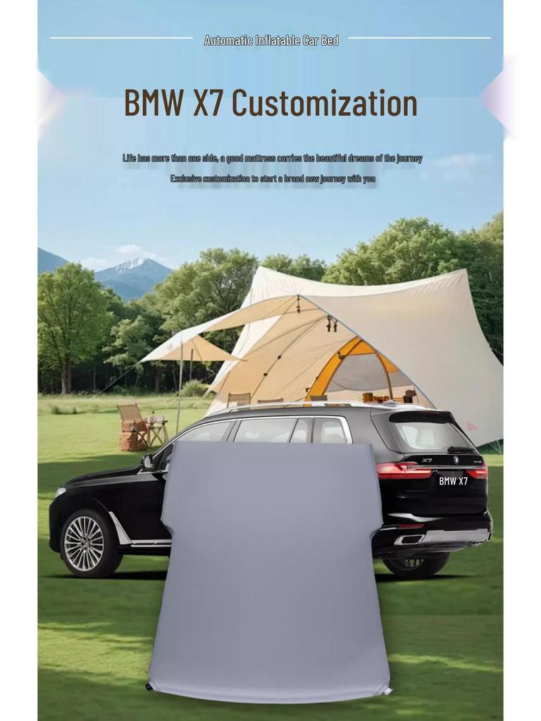 Inflatable Car Mattress for BMW X7: Rear Seat and Trunk Sleeping Pad