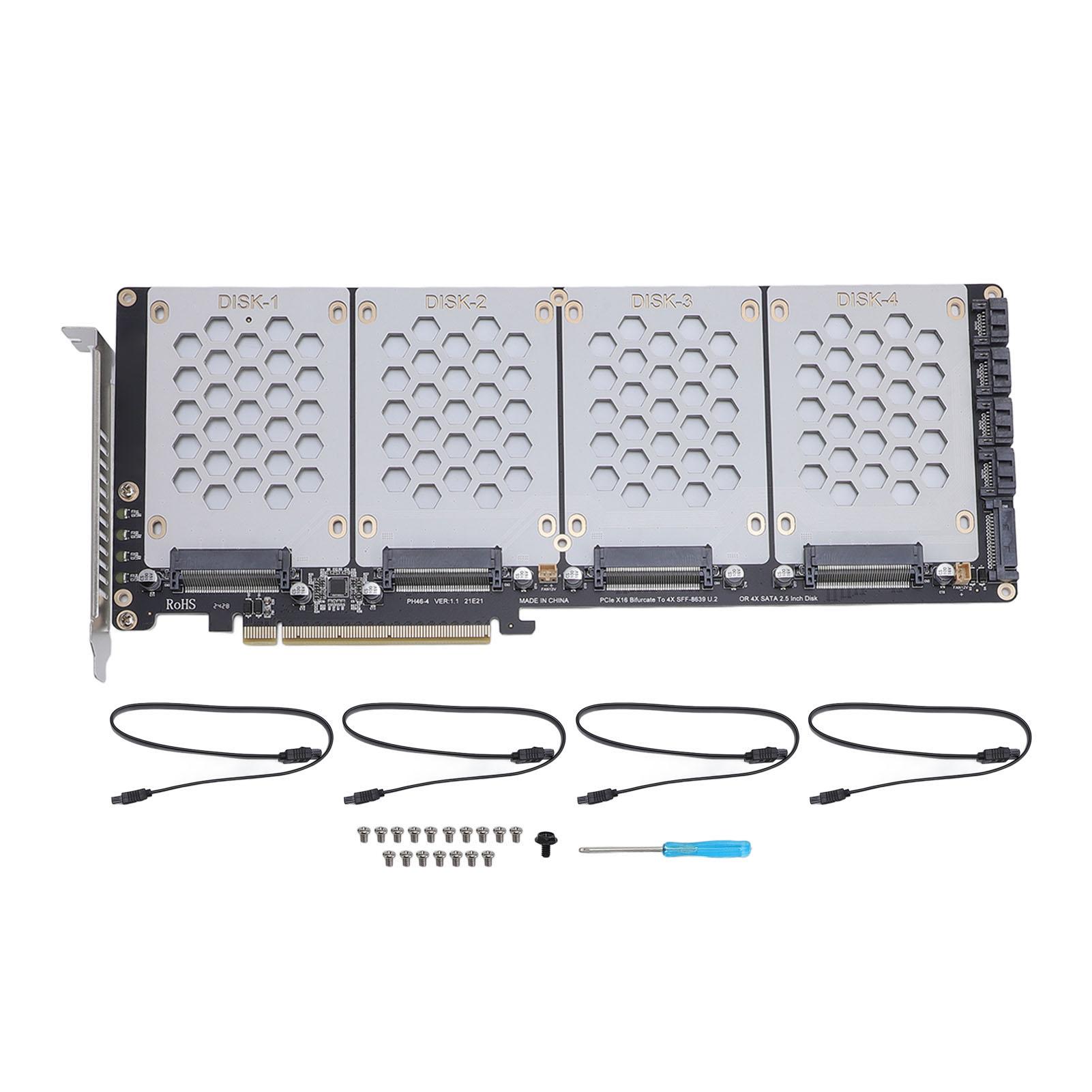 

U.2 NVME to PCIe 4.0 Adapter X8 SFF8639 2.5in Hard Disk Computer Internal Components PCIE-U.2 X8 Adapter U.2 to PCIe 4.0 Adapter червоний
