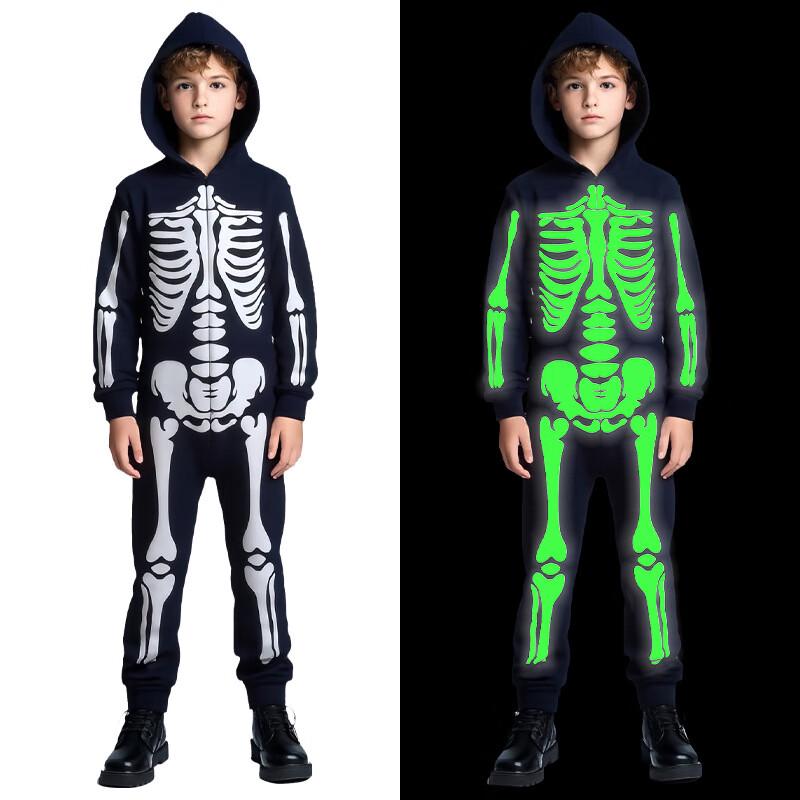 

Kids Luminous Skeleton Cosplay Jumpsuit L