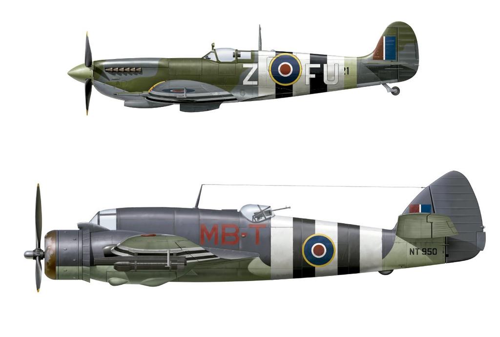 Hasegawa Spitfire Beaufighter Overlord 1/72 Mk.IXC & Mk.X