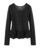 AVANDRESS Ella Flower See-Through Frill Tee_2 Colors
