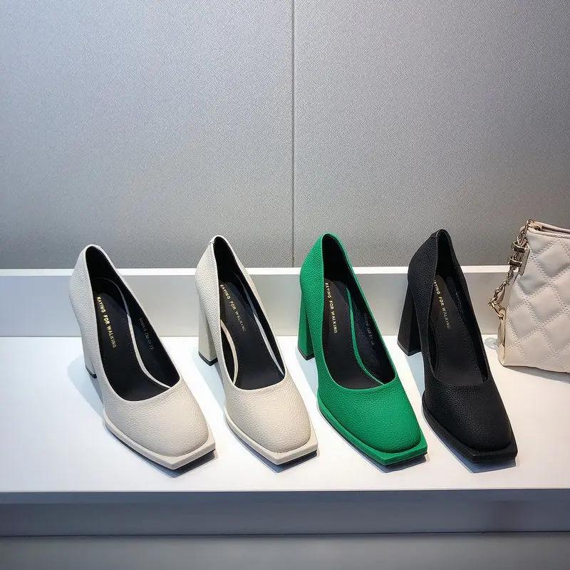 2025 Spring Designer Women Pumps Fashion Shallow Slip On Shoes Ladies Comfort Outdoor High Heel Office Lady