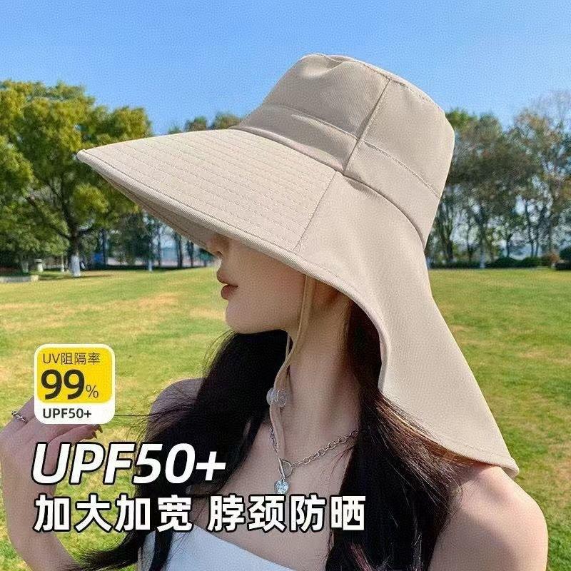 New Hat Sunscreen Summer Brim Cover Outdoor Shawl Bucket Hat Sun Hat Ultraviolet Sun Hat Neck Protector
