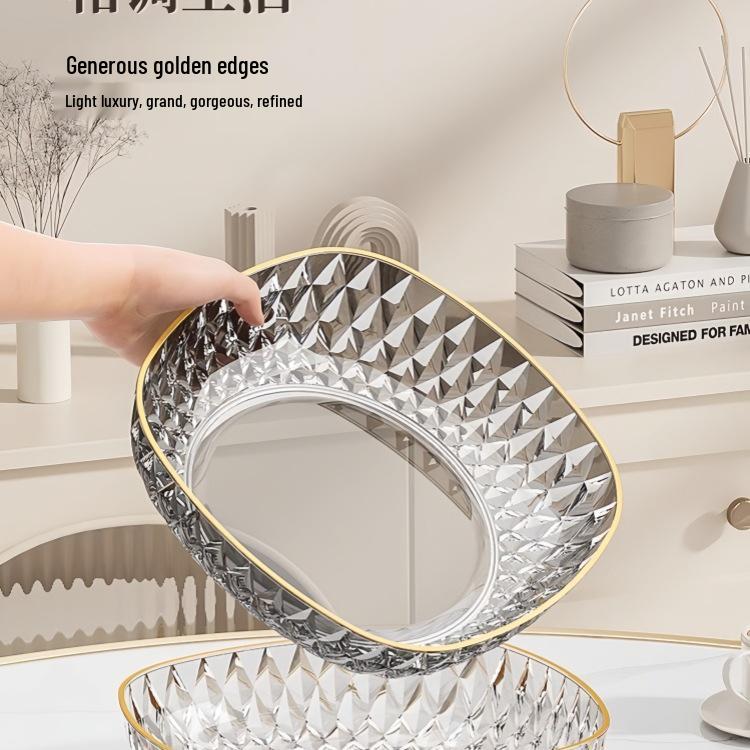 2023 Luxury Crystal Fruit Bowl for Coffee Table or Living Room