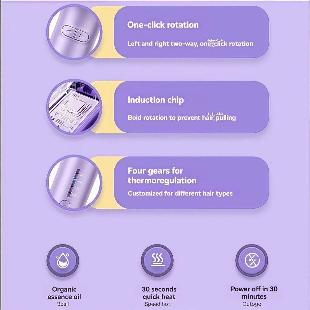 Big Wave Automatic Curler Iron 32mm Electric Curler Professional Styler Stick  Does Not Hurt Hair