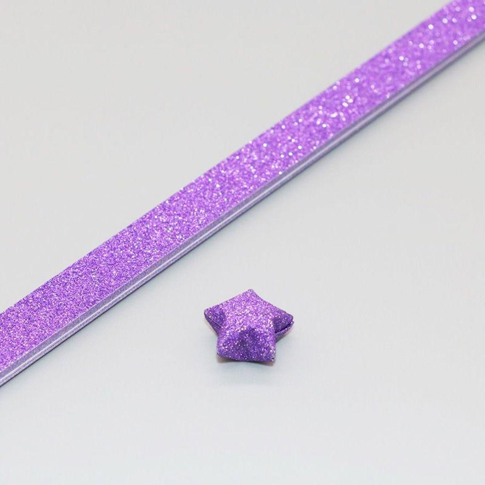 Shiny Lucky Star Paper Folding Strips DIY Origami Arts Crafting for 100pcs/set Party Decoration