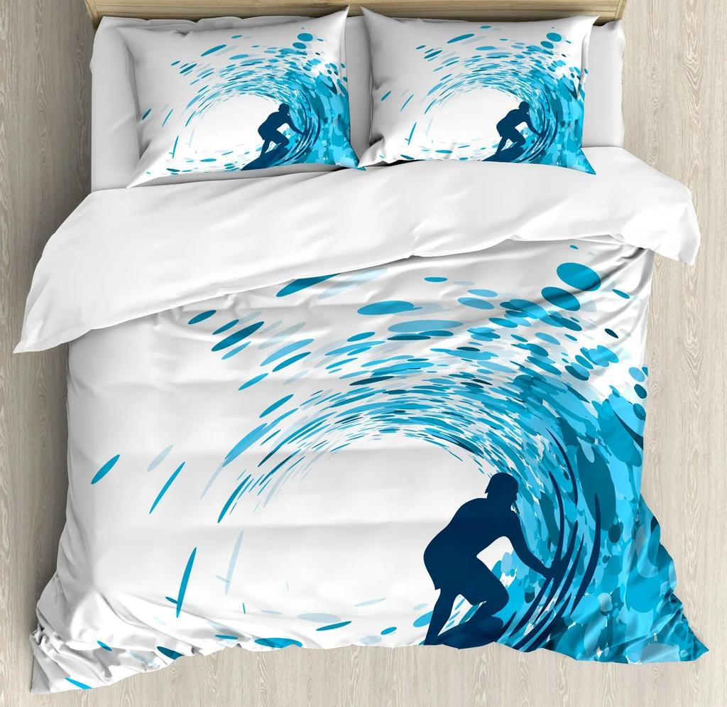 Comforter Nautical Sailing Whale Bedding Set 2-3Pcs Bedroom Set Single Double Size For Adult Boy Girl
