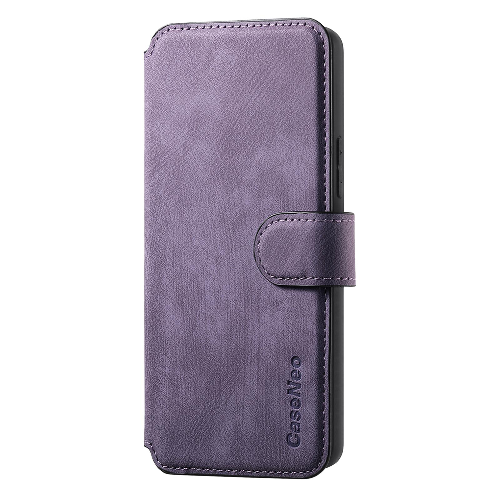

For Honor 400 Lite Magnetic Case CASENEO Detachable Leather Phone Wallet Cover Purple