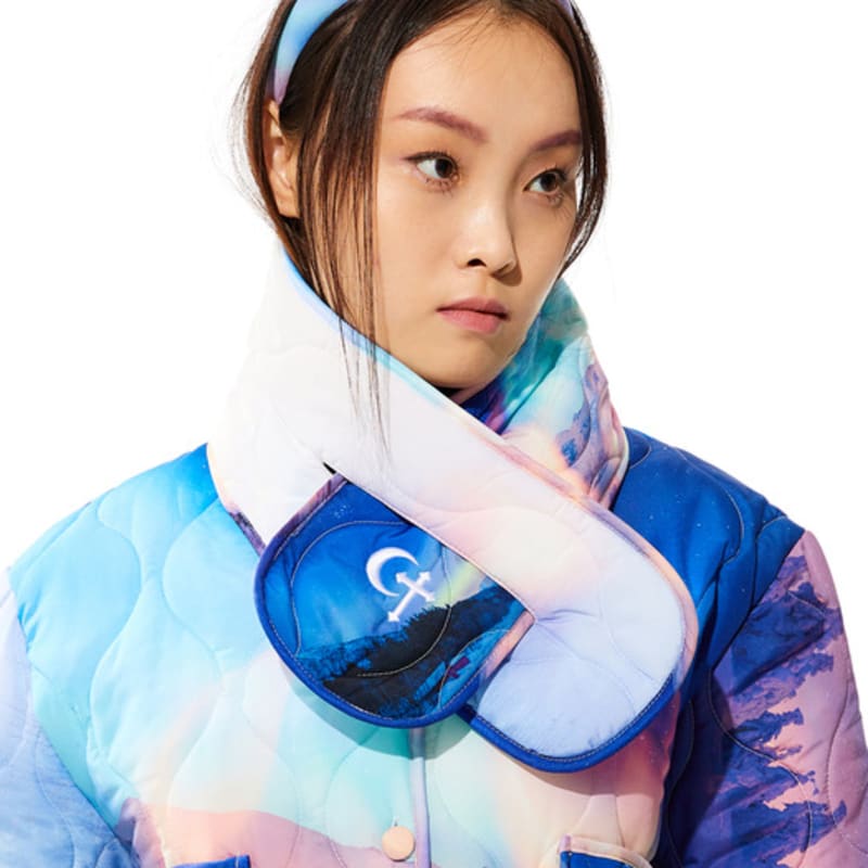 CLUT STUDIO 0 6 Snow Fire Quilting Muffler