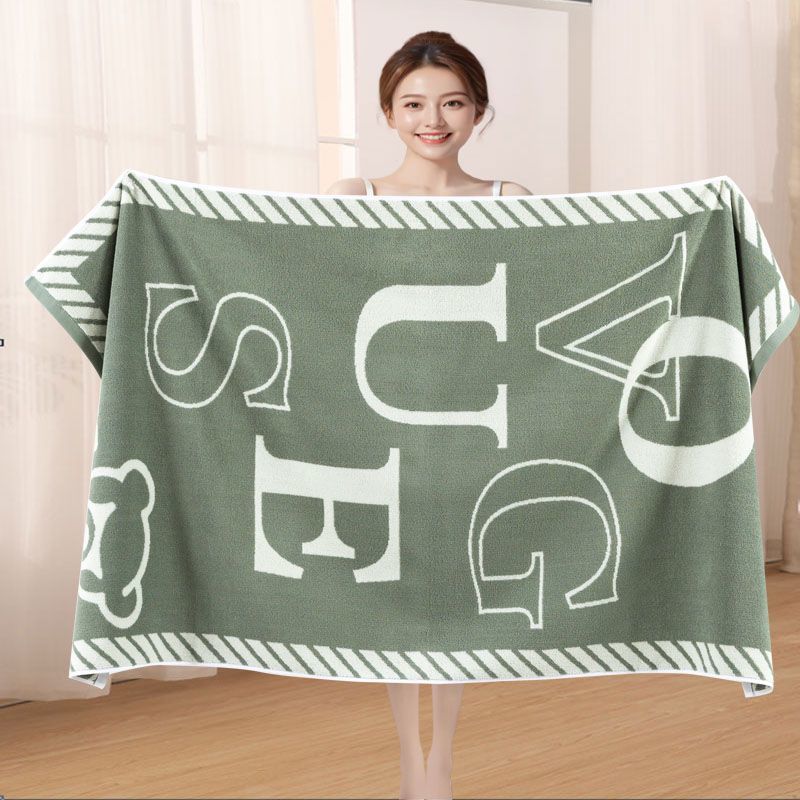 Dandelion pattern bath towel adult cotton soft absorbent men and women special bath wrap large towel household items