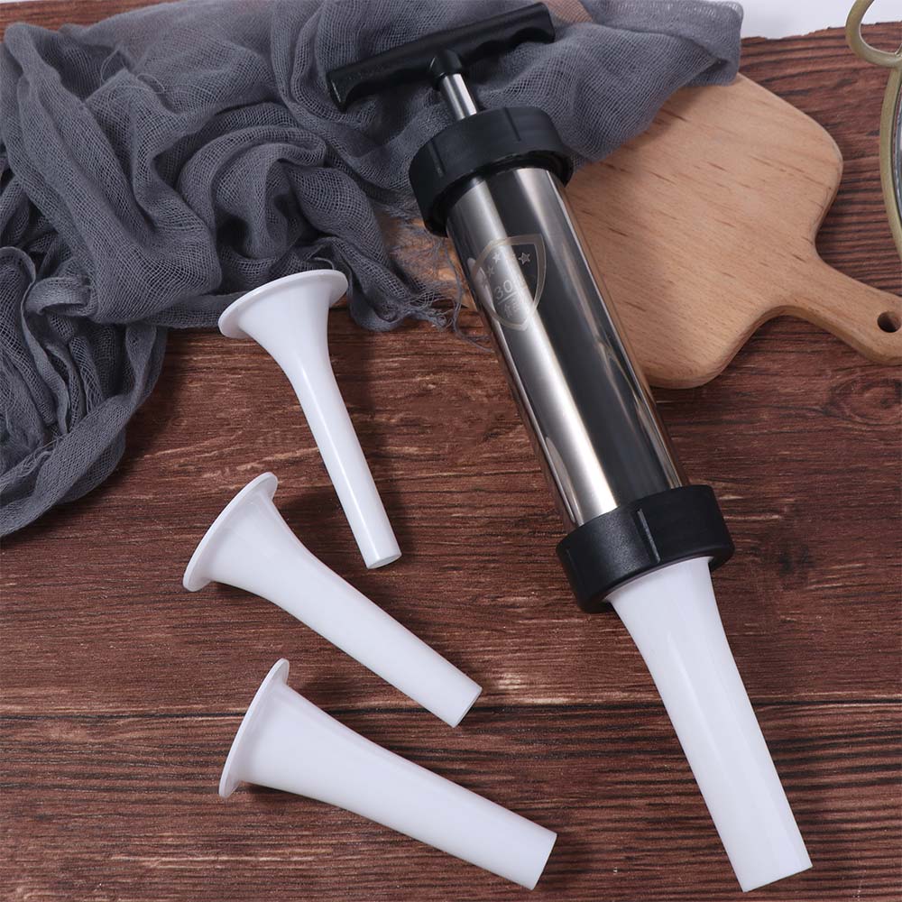 Edelstahl Wurstmaschine Manuelle Wurststopfmaschine Langlebiger Wurstfüller Heim