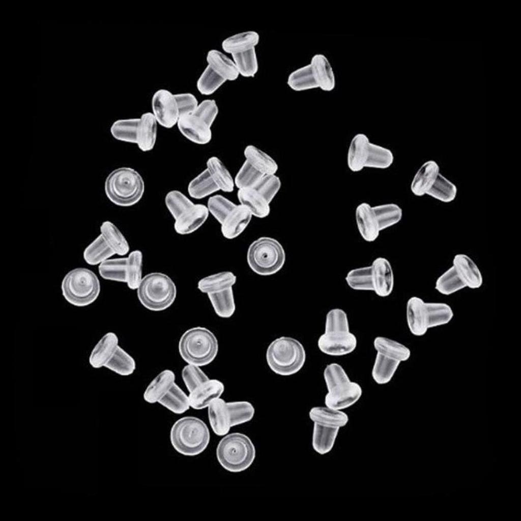 150 Piece Clear Clutch Earring Safety Backs For Fish Hook Earrings