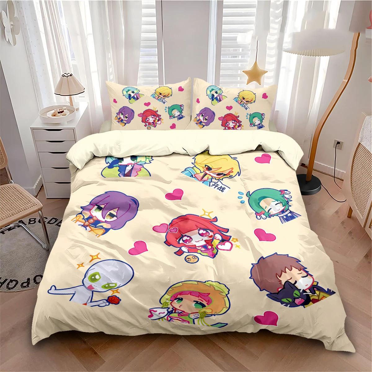 Gnosia Gift Bedding Set Cartoon Gnosia Duvet Cover Set Bed Set Aldult Kid Bedroom Single Twin Full Queen King 100x135cm-2pcs
